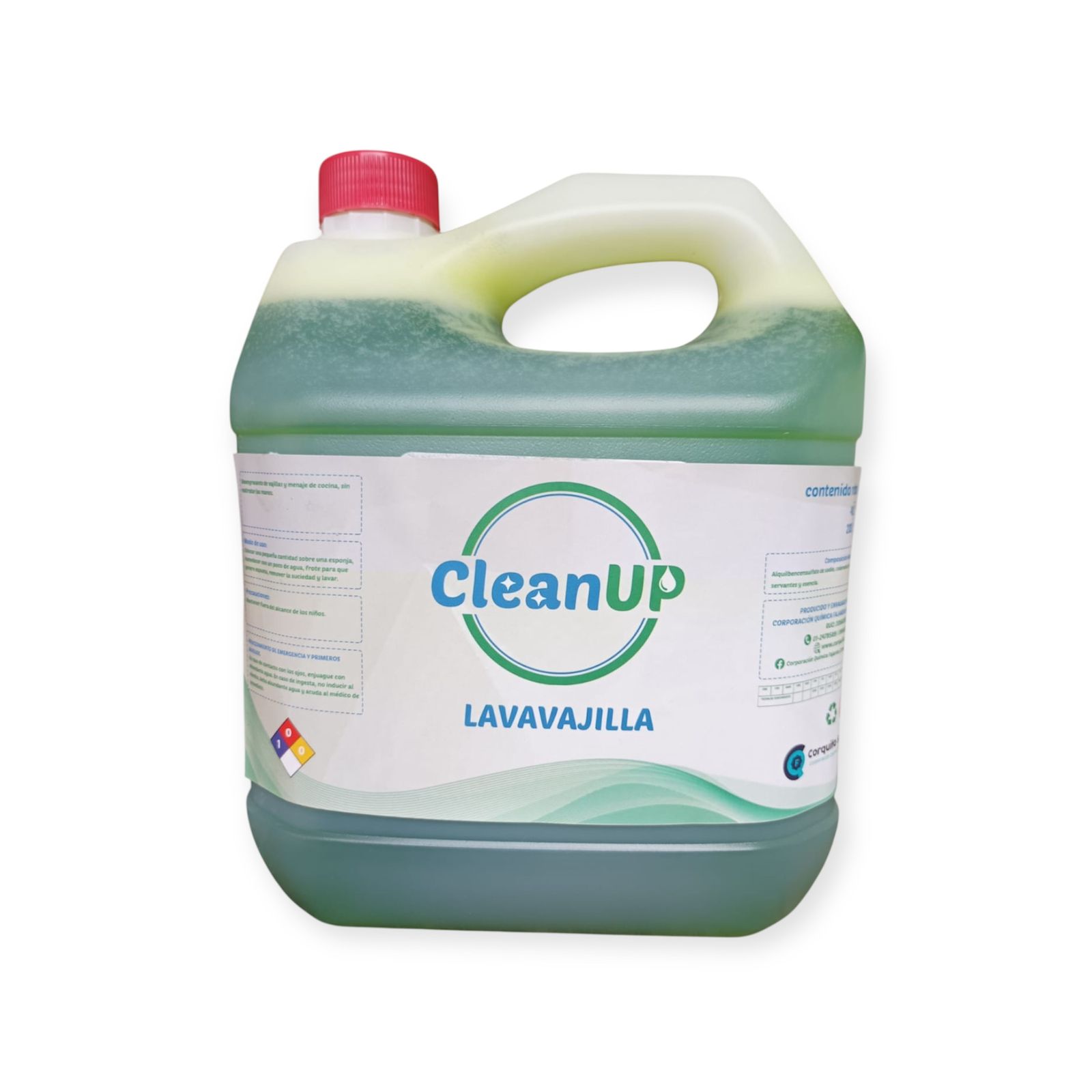 Detergente líquido Lavavajillas para una limpieza eficaz de utensilios y vajilla.