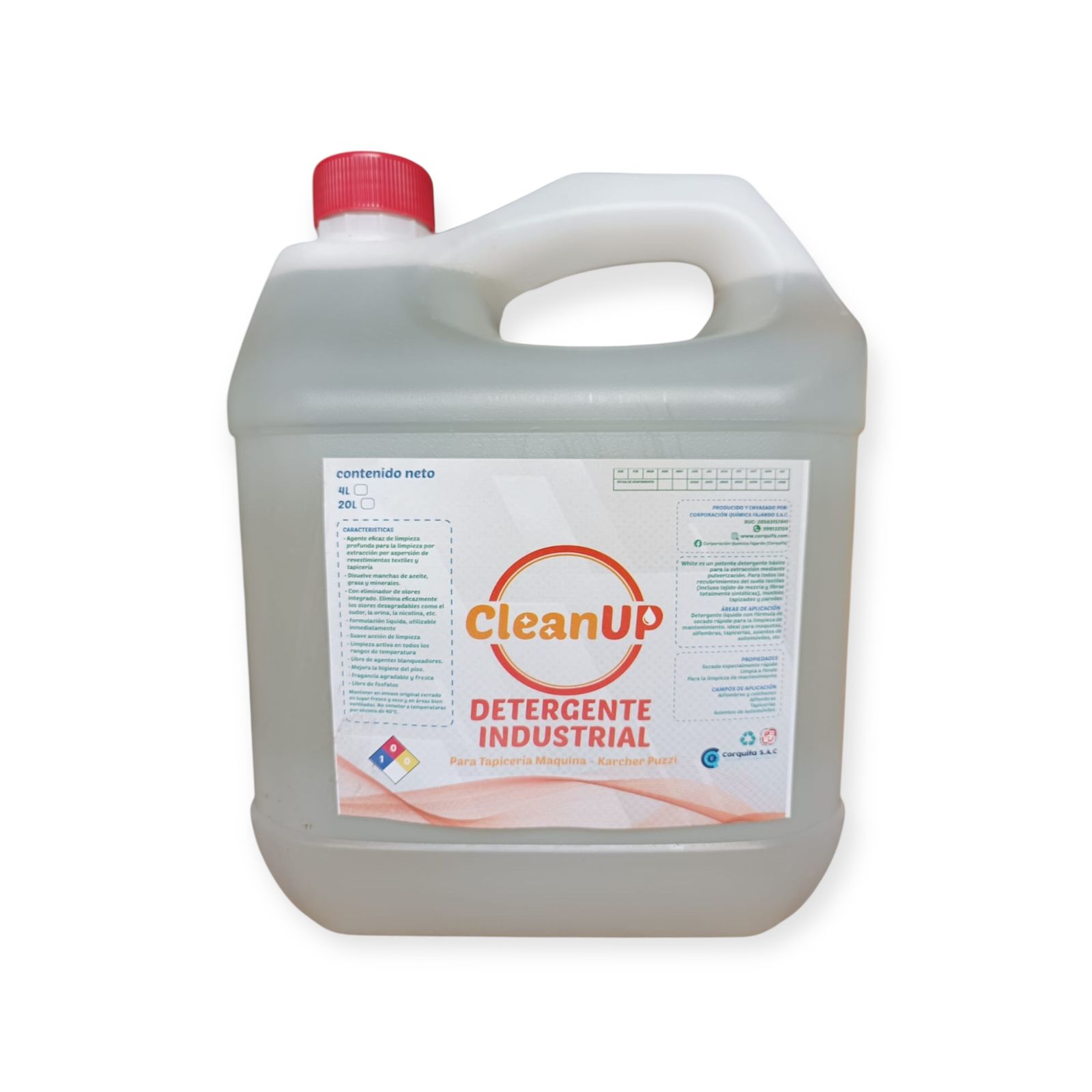 Detergente para máquina Karcher, diseñado para una limpieza efectiva y rápida de diferentes tipos de superficies.